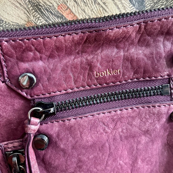Botkier Purple Wine Logan Leather Crossbody Bag - Picture 3 of 7